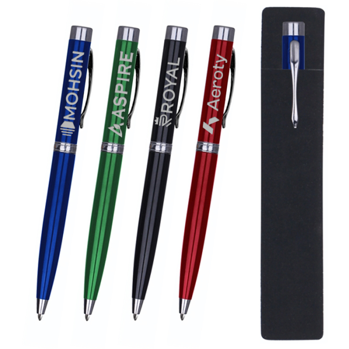 Custom Metal Laser Pointer Flashlight Pens with PE-Pouch