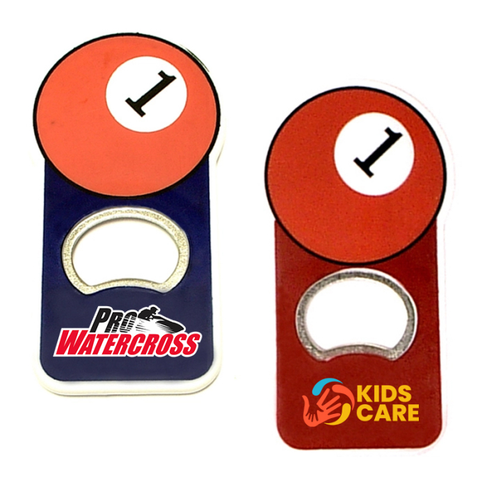 Custom Pool Ball Shape Magnetic Bottle Openers