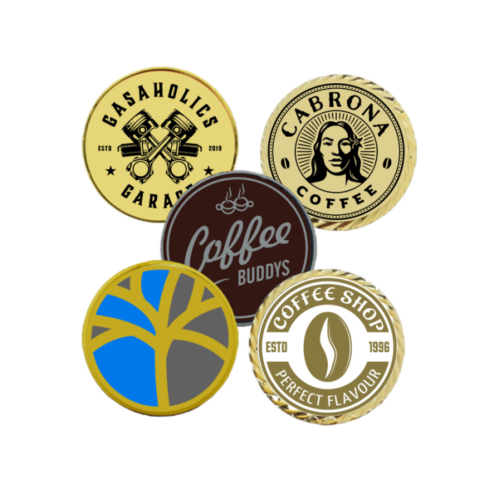 Customized 1.5 Inch 1 Side Color Challenge Coins