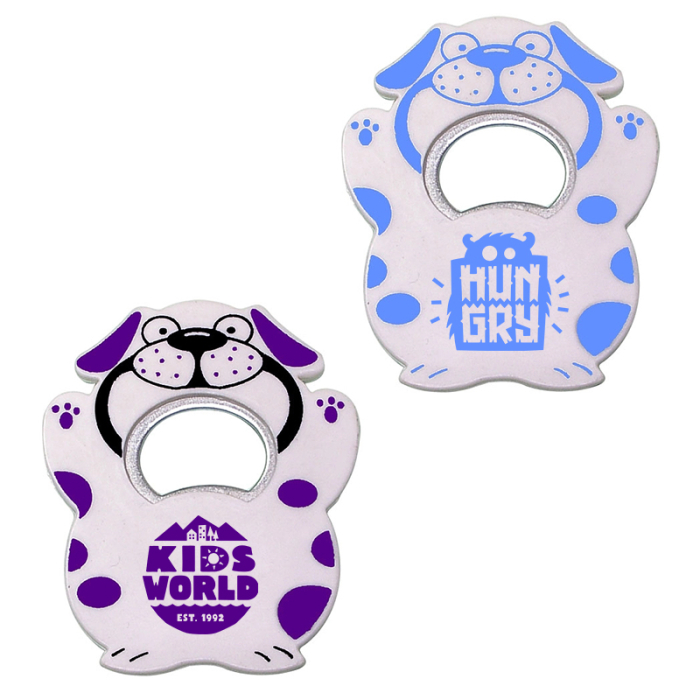 Customized Jumbo Size Dog Shape Magnetic Bottle Openers