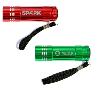 Aluminum 9 LED Flashlights with Batteries