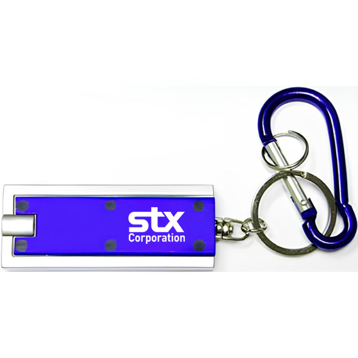 Imprinted Flashlights with Swivel Key Chain and Carabiner