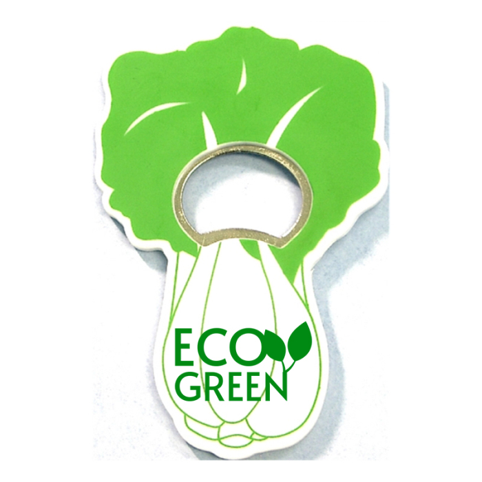 Imprinted Jumbo Size Cabbage Shape Magnetic Bottle Openers