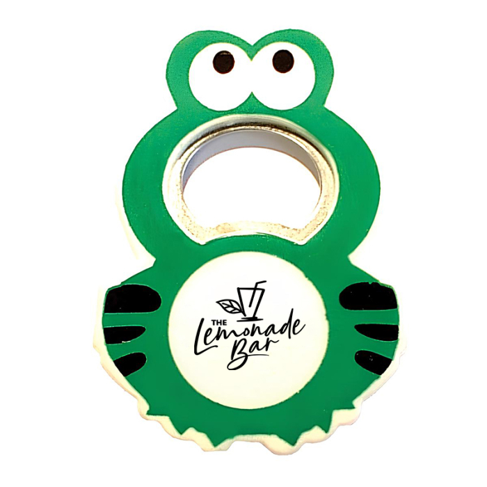 Imprinted Jumbo Size Frog Shape Magnetic Bottle Openers