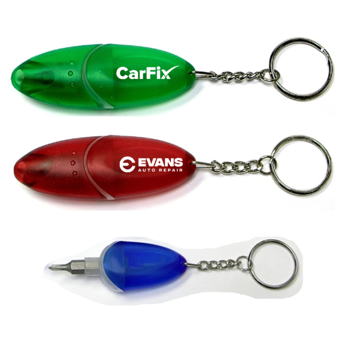 Imprinted Screwdriver Tool Set Keychains