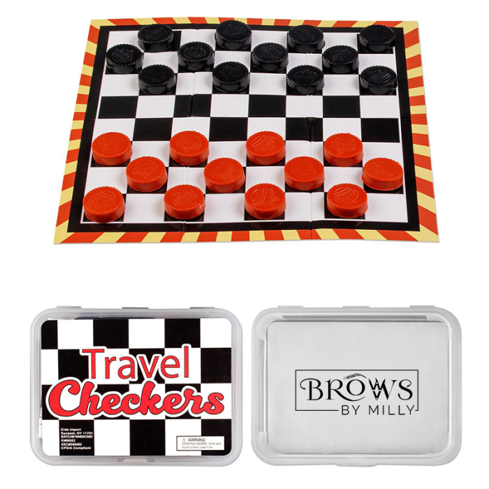 Imprinted Travel Checkers Sets