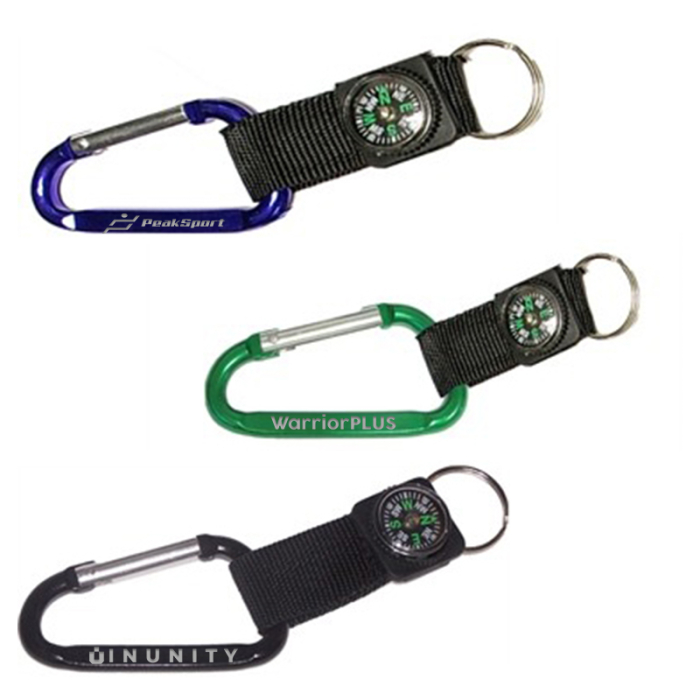 Personalized Carabiners with Compass