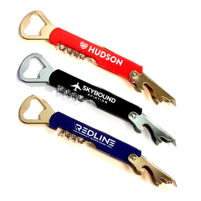 Personalized Corkscrew Bottle Openers and Knife