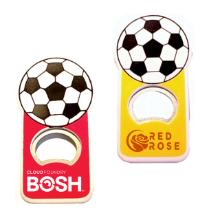 Jumbo Size Soccer Shape Magnetic Bottle Openers