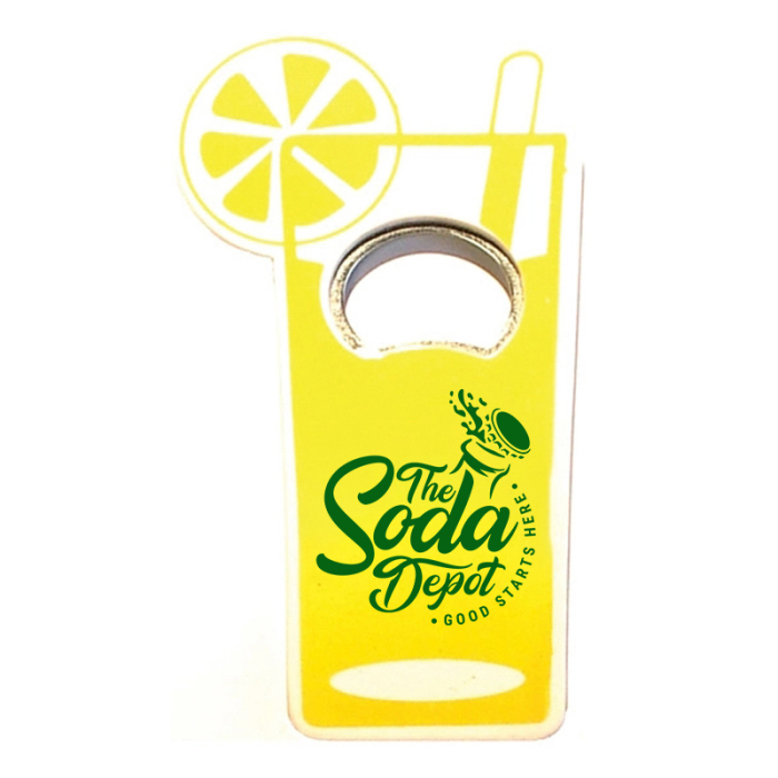 Personalized Jumbo Size Soft Drink Cup Shape Magnetic Bottle Openers