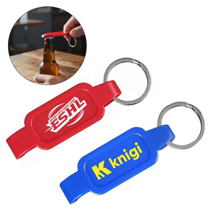 Personalized Plastic Bottle Openers with Key Chain