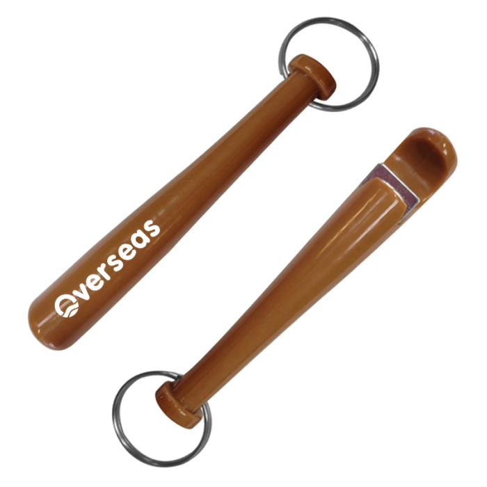 Promotional Baseball Bat Shaped Bottle Openers with Key Holder