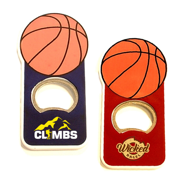 Promotional Basket Ball Shape Magnetic Bottle Openers