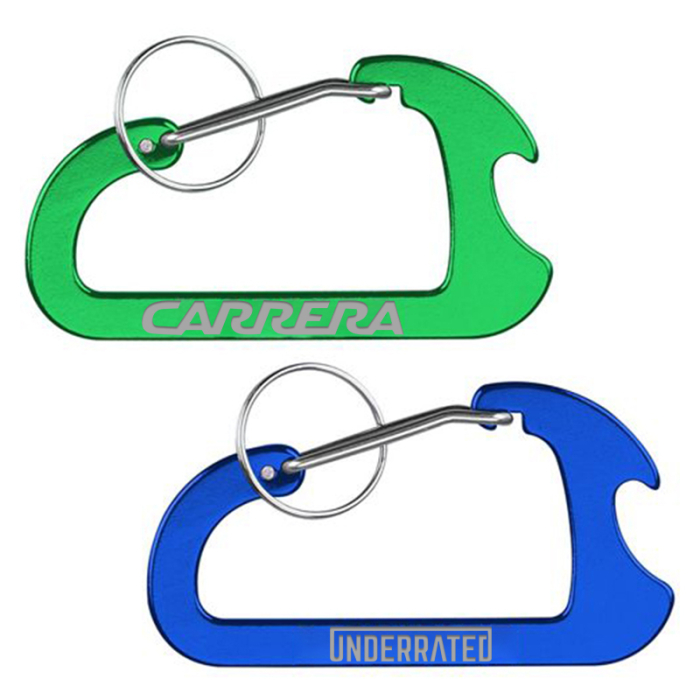 Promotional Carabiners with Bottle Opener and Key Ring