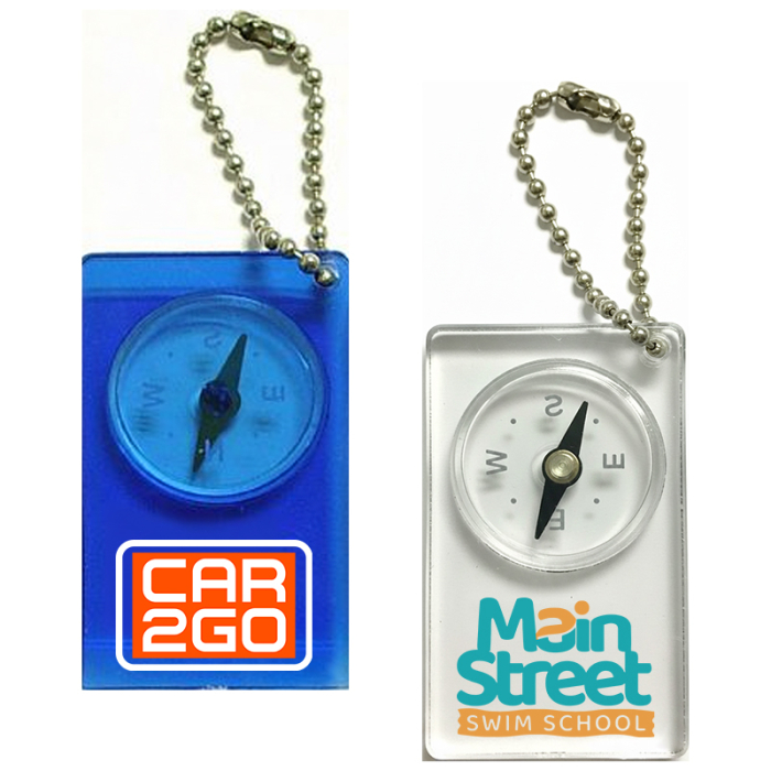 Promotional Compass Keychains