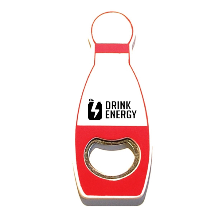 Promotional Jumbo Size Bowling Pin Shape Magnetic Bottle Openers