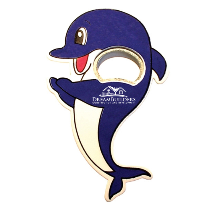 Promotional Jumbo Size Dolphin Shape Magnetic Bottle Openers