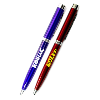 Twist Action Pens with Laser Pointer Flashlight