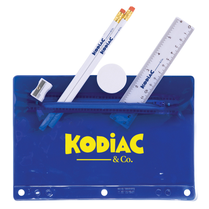 Imprinted Translucent Deluxe School Kits-Imprinted Contents