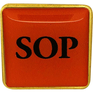1 Inch Digistock Lapel Pins: Rounded Square