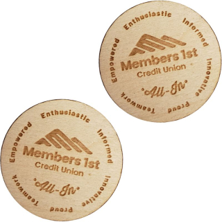 1 Inch Wood Lapel Pins