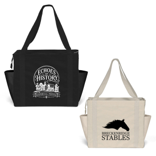 Jeremy™ Deluxe Canvas Zipper-Close Tote Bags