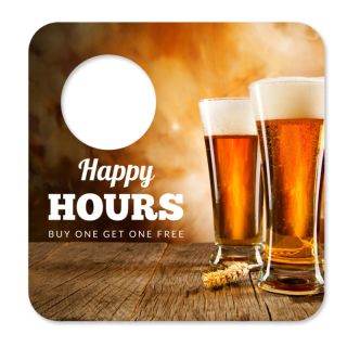 40 Pt 4" Bottleneck Pulpboard Coasters