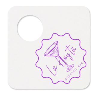 40 Pt 4" Bottleneck Pulpboard Coasters
