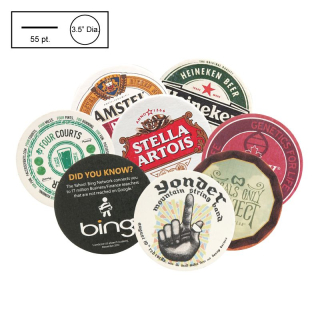 3.5 Inch Round Medium Weight Pulpboard Coasters