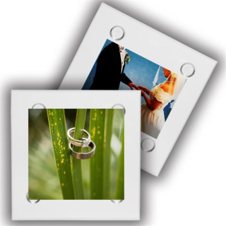 4 Inch Square Clear Glass Coasters