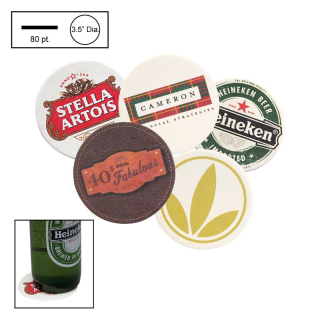 3.5 Inch Round Heavy Weight Pulpboard Coasters
