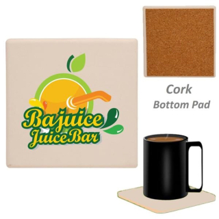 4 Inch Square Ceramic Coasters