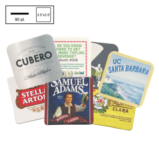 3.5 Inch Square Heavy Weight Pulpboard Coasters