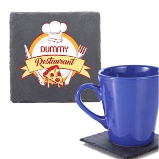 Square Slate Coasters with EVA Bottom Pad
