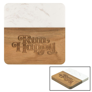 Acacia and Slate Square Coasters