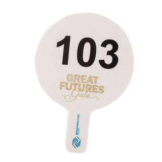 Round Auction Paddles