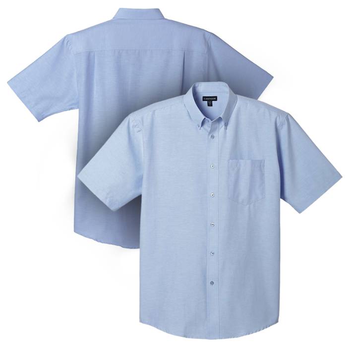 DRESS×INDIVIDUALIZED SHIRTS 半袖OXBDシャツ L Custom Imprinted Men's Lambert Oxford Short Sleeve Shirts