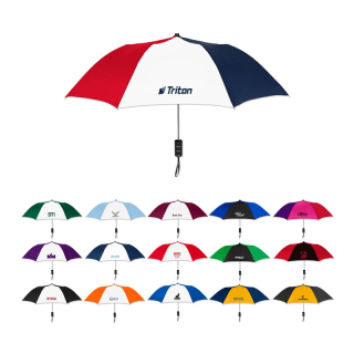 42 Inch Arc Elite Compact Folding Umbrellas with 2...