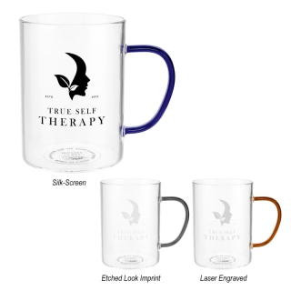 13.5 Oz Hue Glass Mugs
