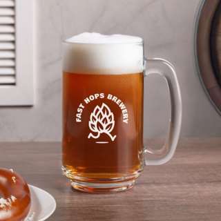 14 Oz Glass Beer Mugs