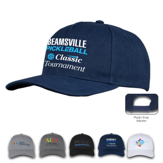 Bellbrook 5 Panel Baseball Hats with Plastic...