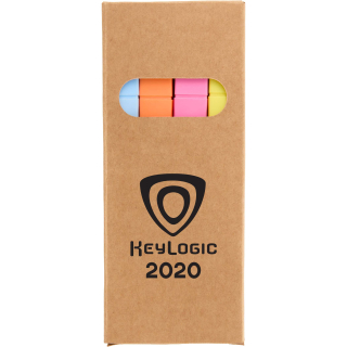 4 Piece Square Recycled Highlighter Sets