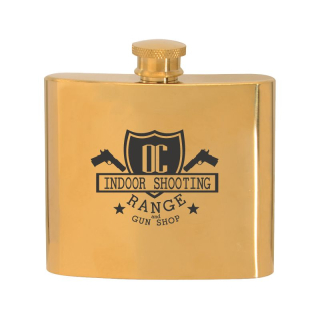 5 Oz Stainless Steel Gold Plated Hip Flasks