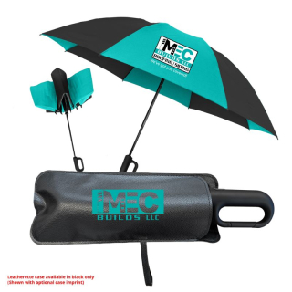 46 Inch Arc The Carabiner Inverted Umbrellas with Deluxe...