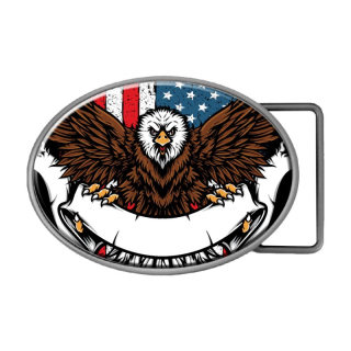 3-3/4x2-3/4 Inch Oval Digistock Belt Buckles