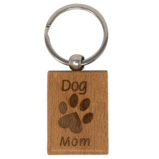 Rectangle Shape Wood Keychains