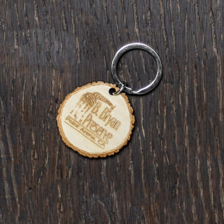 Wood Log Cut Keychains