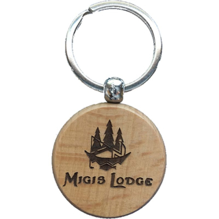 Circle Shape Wood Keychains