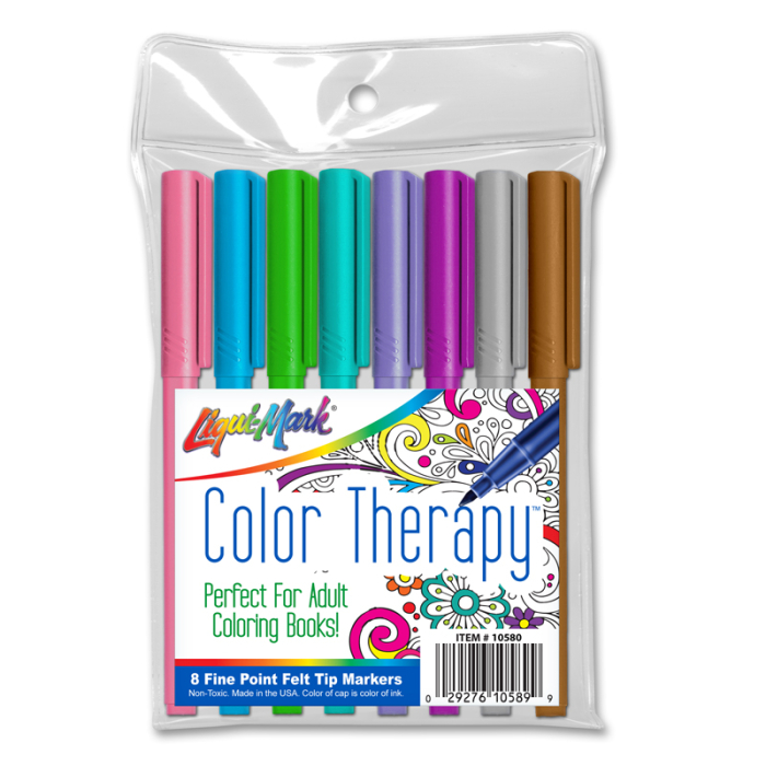 Color Therapy® Felt Tip Adult Coloring Markers - Fashion Colors
