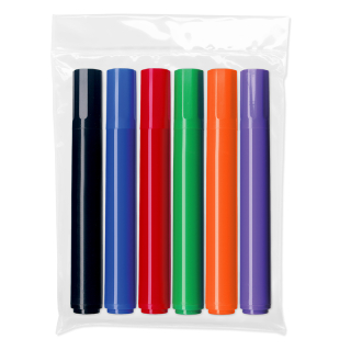 Broadline Chisel Tip 6 Pack Permanent Markers